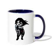 Character #93 Contrast Coffee Mug - white/cobalt blue
