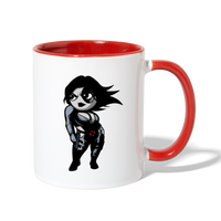 Character #93 Contrast Coffee Mug - white/red