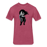 Character #93 Fitted Cotton/Poly T-Shirt by Next Level - heather burgundy