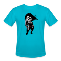 Character #93 Men’s Moisture Wicking Performance T-Shirt - turquoise