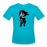 Character #93 Men’s Moisture Wicking Performance T-Shirt - turquoise