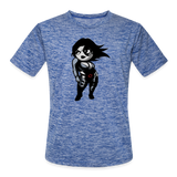 Character #93 Men’s Moisture Wicking Performance T-Shirt - heather blue