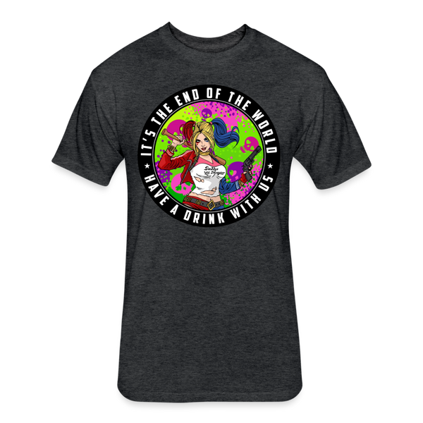 Character #94 Fitted Cotton/Poly T-Shirt by Next Level - heather black
