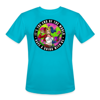 Character #94 Men’s Moisture Wicking Performance T-Shirt - turquoise