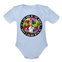 Character #94 Organic Short Sleeve Baby Bodysuit - sky