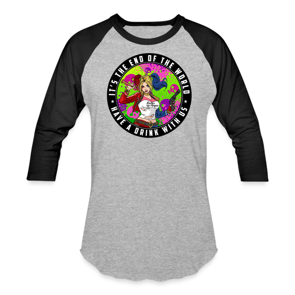 Character #94 Baseball T-Shirt - heather gray/black