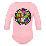 Character #94 Organic Long Sleeve Baby Bodysuit - light pink