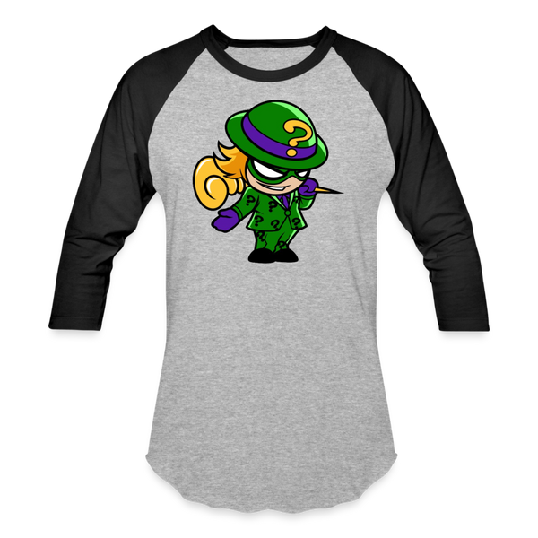 Character #95 Baseball T-Shirt - heather gray/black