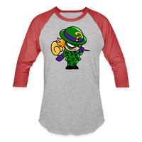 Character #95 Baseball T-Shirt - heather gray/red