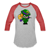Character #95 Baseball T-Shirt - heather gray/red