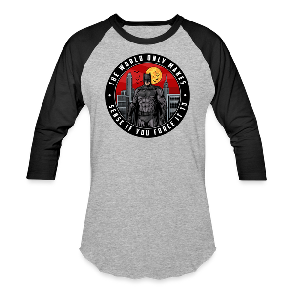Character #96 Baseball T-Shirt - heather gray/black
