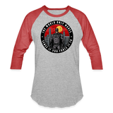 Character #96 Baseball T-Shirt - heather gray/red