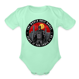 Character #96 Organic Short Sleeve Baby Bodysuit - light mint