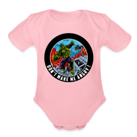 Character #97 Organic Short Sleeve Baby Bodysuit - light pink