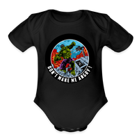 Character #97 Organic Short Sleeve Baby Bodysuit - black