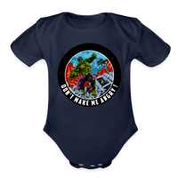 Character #97 Organic Short Sleeve Baby Bodysuit - dark navy