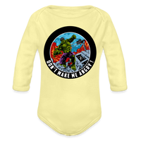 Character #97 Organic Long Sleeve Baby Bodysuit - washed yellow