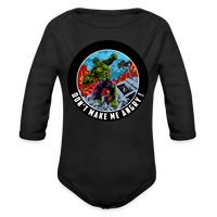 Character #97 Organic Long Sleeve Baby Bodysuit - black