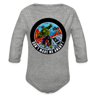 Character #97 Organic Long Sleeve Baby Bodysuit - heather grey