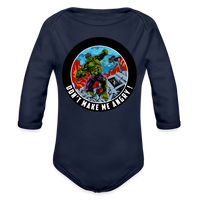 Character #97 Organic Long Sleeve Baby Bodysuit - dark navy