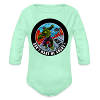 Character #97 Organic Long Sleeve Baby Bodysuit - light mint