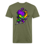 Character #98 Fitted Cotton/Poly T-Shirt by Next Level - heather military green