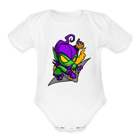 Character #98 Organic Short Sleeve Baby Bodysuit - white