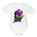 Character #98 Organic Short Sleeve Baby Bodysuit - white