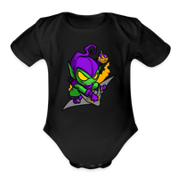 Character #98 Organic Short Sleeve Baby Bodysuit - black