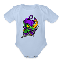Character #98 Organic Short Sleeve Baby Bodysuit - sky