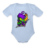 Character #98 Organic Short Sleeve Baby Bodysuit - sky