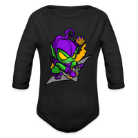 Character #98 Organic Long Sleeve Baby Bodysuit - black