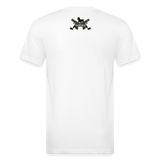 Character #99 Fitted Cotton/Poly T-Shirt by Next Level - white