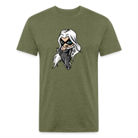 Character #99 Fitted Cotton/Poly T-Shirt by Next Level - heather military green