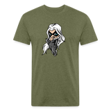 Character #99 Fitted Cotton/Poly T-Shirt by Next Level - heather military green