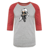 Character #99 Baseball T-Shirt - heather gray/red