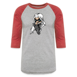 Character #99 Baseball T-Shirt - heather gray/red