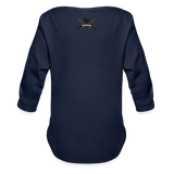 Character #99 Organic Long Sleeve Baby Bodysuit - dark navy